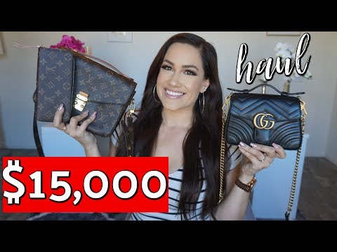 $15,000 Luxury Haul | Louis Vuitton + Gucci Purses & Travel Bags (& Louis Vuitton GIVEAWAY!) Video