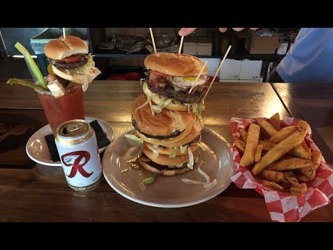 Sam's Tavern's Burger Challenge in Seattle,...