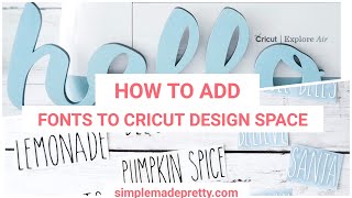 CRICUT Tutorial - How To Add Fonts To Cricut Design Space, Add your own Font to Cricut