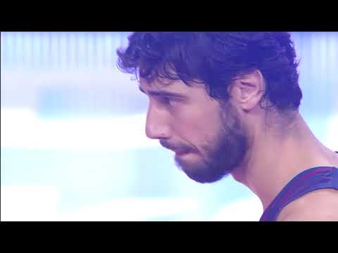 Mosaico rosa justo antes del salto inicial