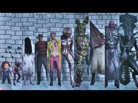 Dead By Daylight - All Killer Heights (Accurate Comparison)