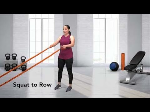 Banded Squat to Row