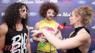 LMFAO Back Stage at 'American Idol'