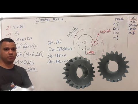 Como calcular engrenagem de dentes retos.