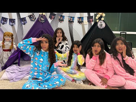 ANNABELLE INVADED OUR PAJAMA PARTY AND MANU DISAPPEARED😰