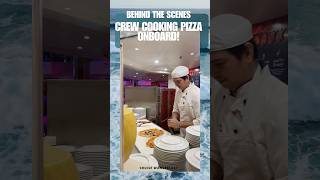 CREW COOKING PIZZA ON BOARD!: #cruiseexperiences