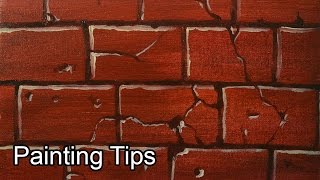 Acrylic Painting Lesson - How to Paint Bricks by JM Lisondra