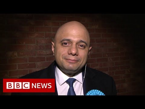 Election results 2019: Chancellor Sajid Javid on results so far - BBC News
