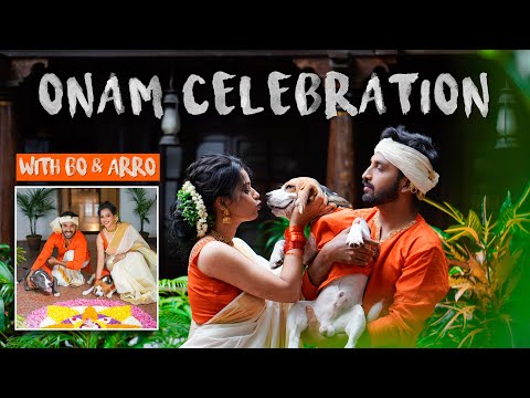 First Onam with our pets - Bo & Arro