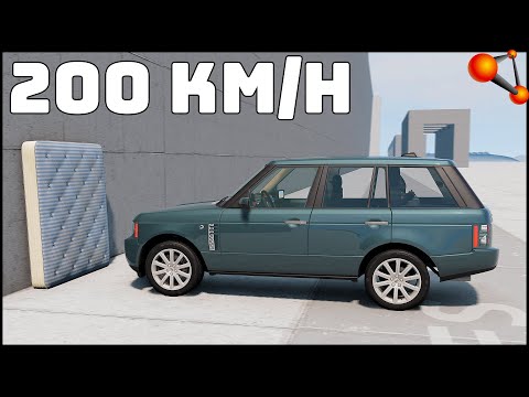 MATTRESS vs RANGE ROVER! 200 Km/H CRASH TEST! - BeamNg Drive