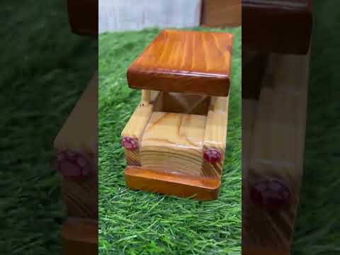 Pine wood vintage car