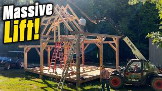 Timber Frame Progress: Solving Our Biggest Lifting Challenge