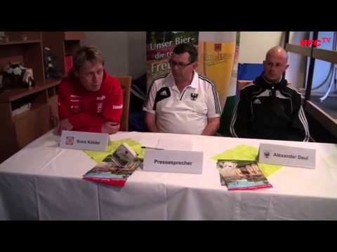 Landespokal Halbfinale PK nach dem Spiel Preußen Magdeburg - Hallescher FC