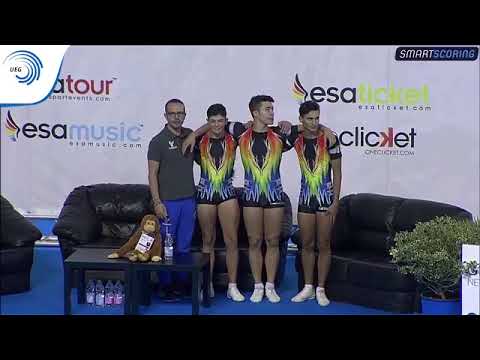 BLASI, NACCI & SEBASTIO (ITA) - 2017 Aerobics European silver medallists, Junior Trio Final