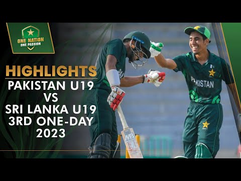 Highlights | Pakistan U19 v Sri Lanka U19 | 3rd One-Day, 2023 | PCB | MA2L