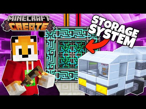 I built a HUGE AE2 STORAGE SYSTEM in Minecraft Create Mod