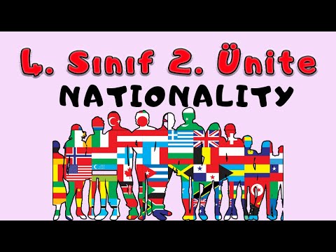 4. SINIF İNGİLİZCE 2. ÜNİTE NATIONALITY KONU ANLATIMI VE KELİMELERİ (ANİMASYONLU ANLATIM)