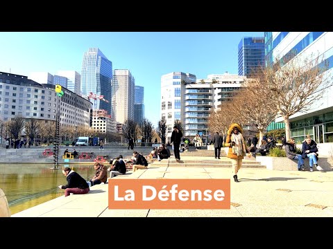 Paris France, Paris La Défense walking tour - HDR walking tour - 4K HDR 60 fps