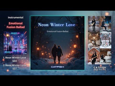 Japanese Instrumental Emotional Fusion Ballad Music /♪「Neon Winter Love」CATFISH x SUNO