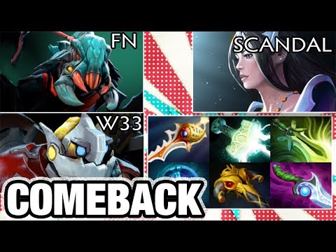 w33 fn VS ScandaL - Divine Rapier Comeback Dota 2