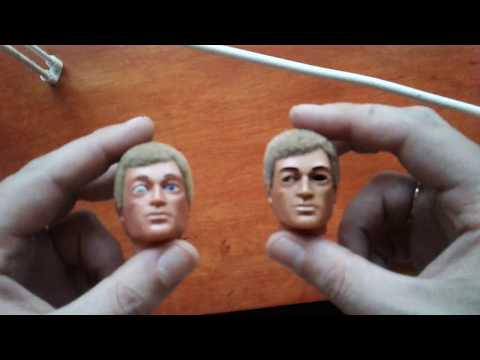 ACTION MAN. making 1 good head from 2 damaged heads (part 1)