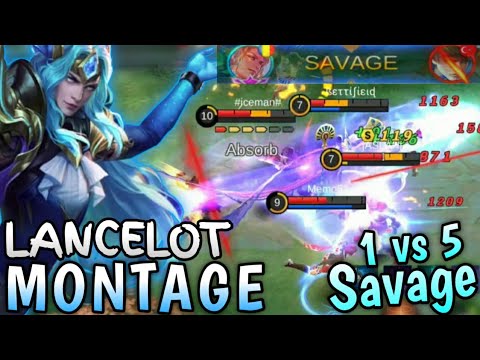 Lancelot 1 vs 5  Savage 💯  Lancelot Montage #4 | Dark Legend - Mobile Legends