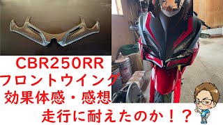 フロントウイング効果・悲劇な結果があったのか！？感想【CBR250RR】