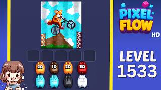 Pixel Flow Level 1533 Solution Walkthrough
