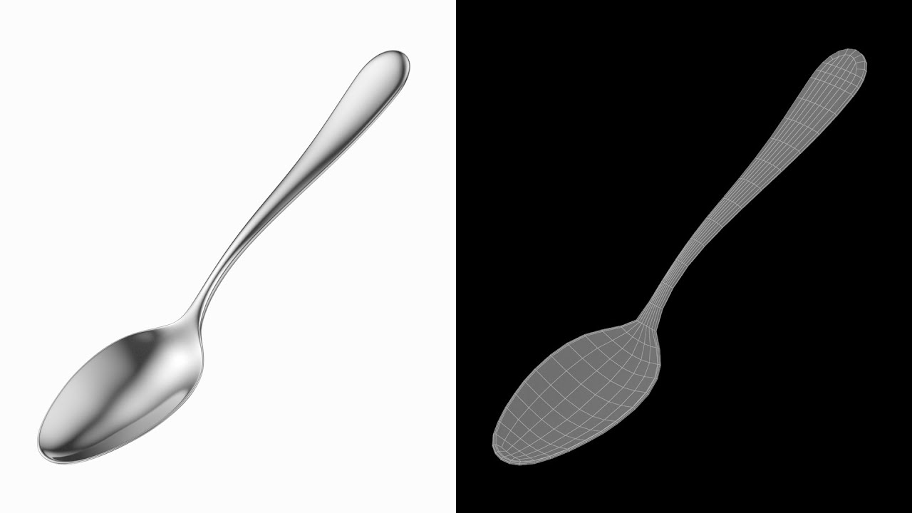 Table Dinner Spoon Generic Cutlery 3D Model