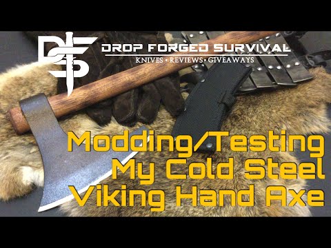 Cold Steel Viking Hand Axe - Customizing - Modding - Testing