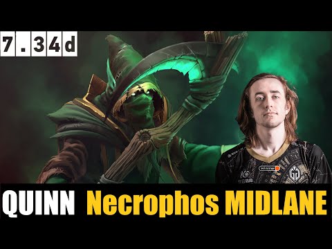 🔥QUINN PLAYING Necrophos MIDLANE 7.34D - DOTA 2 HIGHEST MMR MATCH#dota2 #dota2gameplay