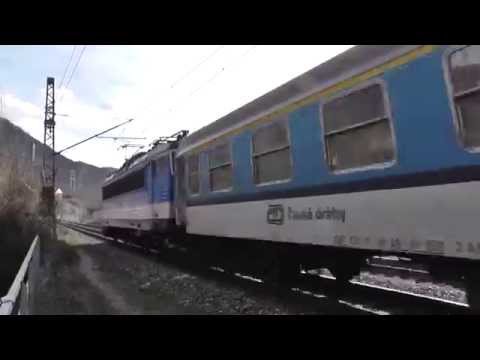 ČD 162.018(vzadu) - Průjezd vlaku R 788 - trať 072, 22.2.2014