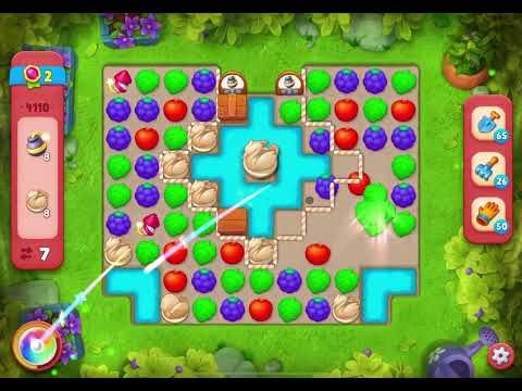 GardenScapes Level 4110 no boosters (14 moves)