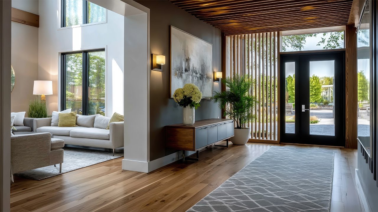 No More Entryway Clutter! Small House Foyer Hack: Retractable Hooks & Floating Furniture Reveal 🤯