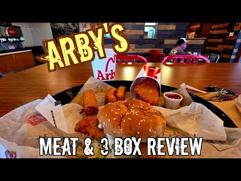 Arby's Filling & Cheap Meal Meat & 3 Roast Beef Sandwich Fries Mozzarella Sticks Peach Cobbler Pie