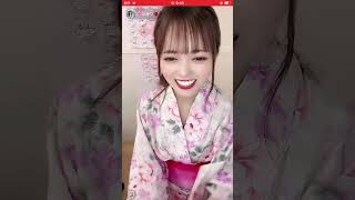 浴衣美女　太ももちら　tiktokライブ