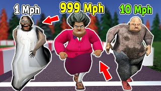 Fat Granny vs Fat Scary Teacher vs Fat Grandpa | speed ​​simulator - funny horror animation (p.338)