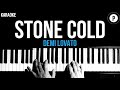 Demi Lovato - Stone Cold Karaoke SLOWER Acoustic Piano Instrumental Cover Lyrics