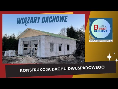 Wiązary Dachowe BINDER-PROJEKT - więźba dachowa z wiązarów prefabrykowanych -  dach dwuspadowy