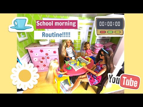 Barbie Sister's school morning routine!!!