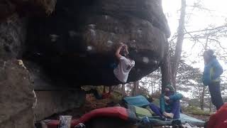 Video thumbnail of Šoulin, 7C+. Labák