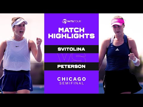 Elina Svitolina vs. Rebecca Peterson | 2021 Chicago 250 Semifinal | WTA Match Highlights