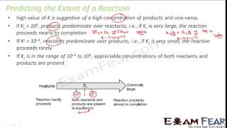 Chemistry Equilibrium part 12 Predict extent of reaction CBSE class 11 XI