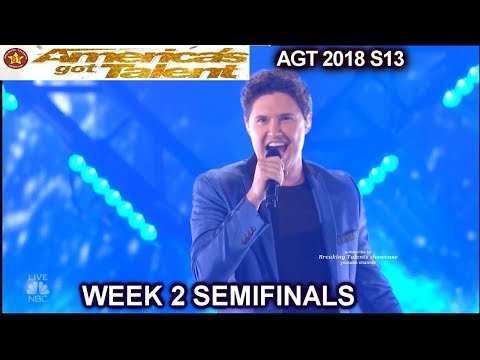 Daniel Emmet sings “Somewhere” HE'S A FIGHTER  Semi-Finals 2 America's Got Talent 2018 AGT