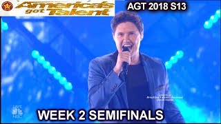 Daniel Emmet sings “Somewhere” HE&#39;S A FIGHTER  Semi-Finals 2 America&#39;s Got Talent 2018 AGT