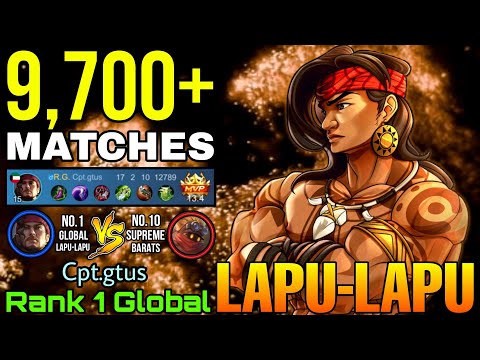 9,700+ Matches Lapu Lapu Aggressive Play VS Supreme Barats - Top 1 Global Lapu Lapu by Cpt.gtus - ML
