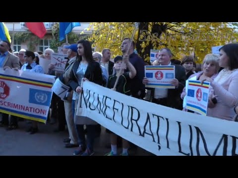 NU NE FURAȚI LIMBA ROMÂNĂ! - Vibrantul protest al românilor din Cernăuți din 17 octombrie 2017