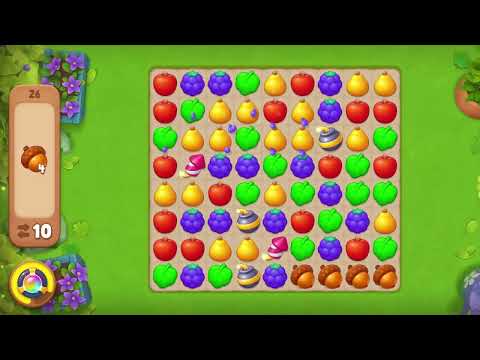 Gardenscapes Level 26 No Boosters Gameplay