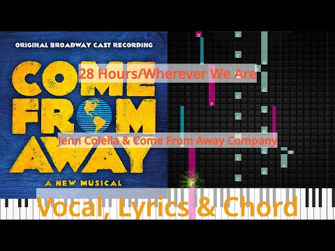 🎹Chord & Lyrics, 28 Hours/Wherever We Are, Synthesia Piano