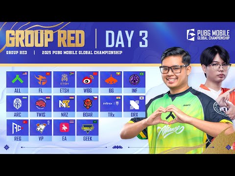 [BM] 2025 PMGC League | Group Red Day 3 | PUBG MOBILE Global Championship